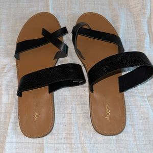 Flat sandals. Size 10 Wide.